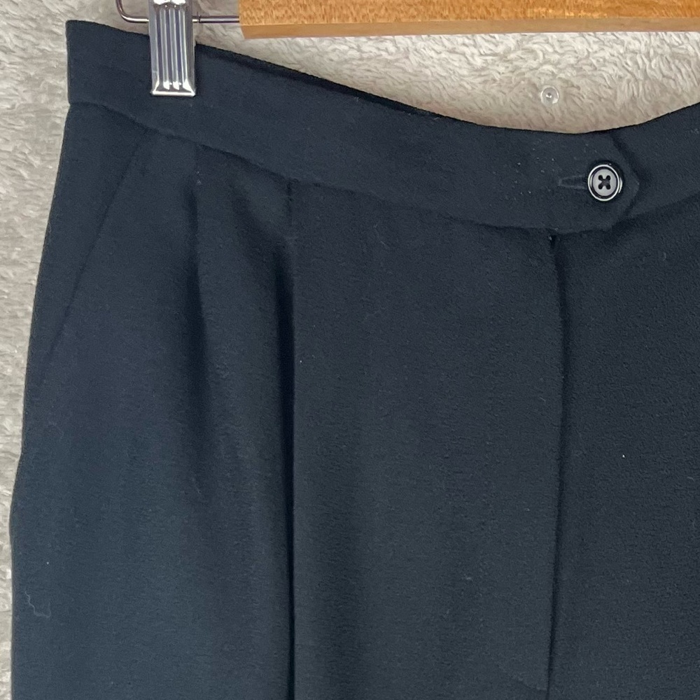 LAUREN RALPH LAUREN 100% Wool Black Pants Trousers Size 12 - Picture 6 of 12